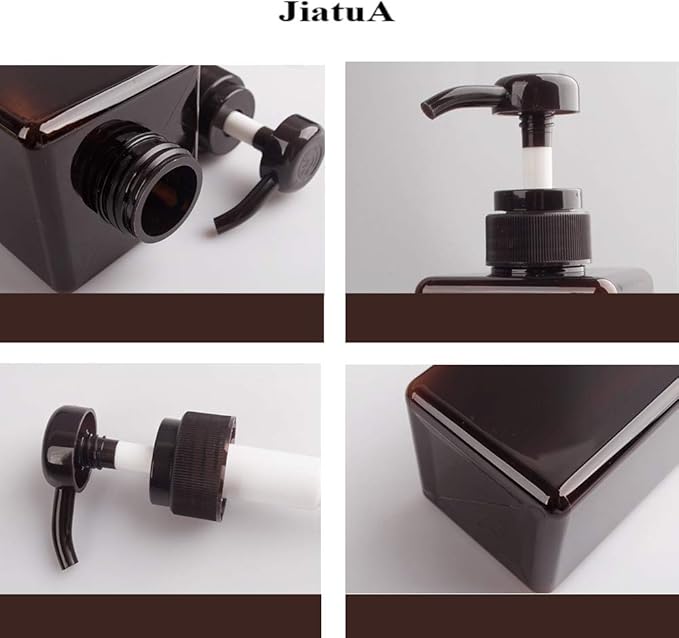 Pump Bottle, Refillable Plastic Empty Lotion Soap Dispenser Liquid Container - Image 5