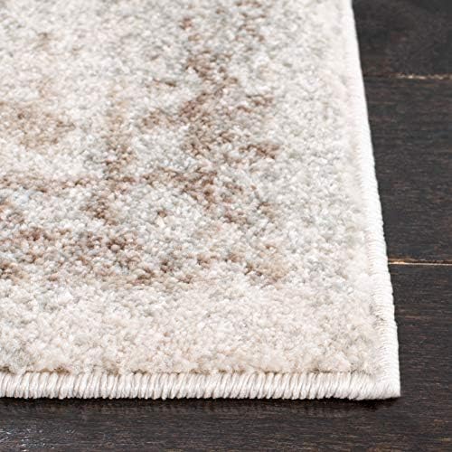 SAFAVIEH Evoke Area Rug 8x10 Large, Ivory & Taupe EVK256E
