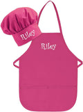 Personalized Embroidered Made In The USA - Add A Name Child Apron and Hat Set - Toddlers & Kids Sizes…