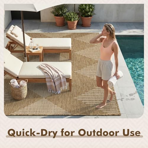 MontVoo-Outdoor Rug Carpet Patio Rug 8x10 Polypropylene Indoor Outdoor Rugs f...