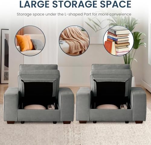 TEKAMON 45" Accent Chair with Seat Storage, Oversized Single Sofa Chair,...
