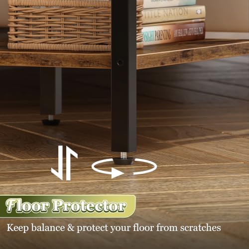 SUPERJARE Nightstand with Charging Station, USB-C Port, Bedside Table
