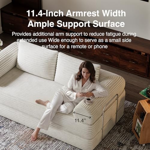 Novilla 75" Convertible Futon Sofa Bed, Boneless Couch with Smarts Coil®...