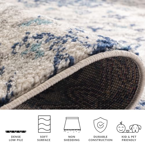 SAFAVIEH Madison Collection Area Rug - 5'3" x 7'6", Cream &...