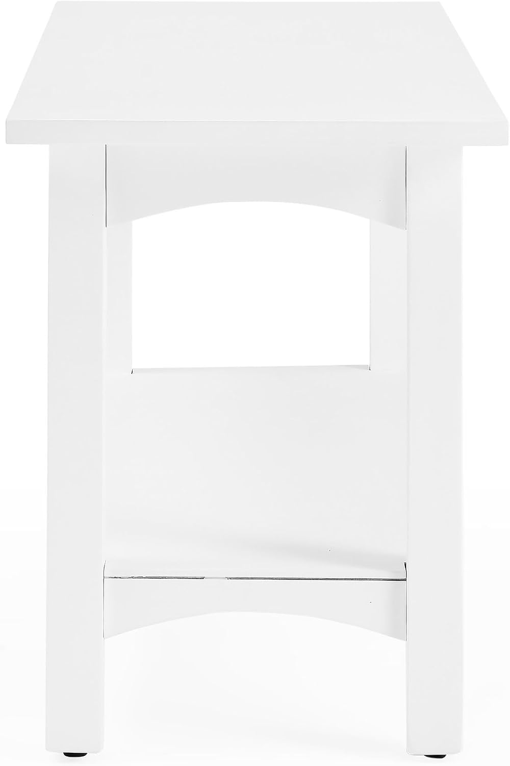 Alaterre Furniture Craftsbury Entryway Bench with Storage Shelf, White, 36”