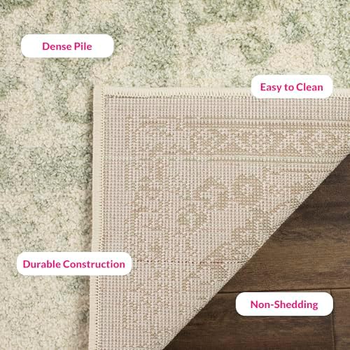 SAFAVIEH Area Rug 8x10 - Adirondack Collection - Large - Ivory & Sage, Di...