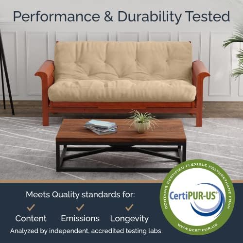 Loosh Home | 10" Queen Size Futon Sofa Bed Pocket Coil Foam Mattress - U...