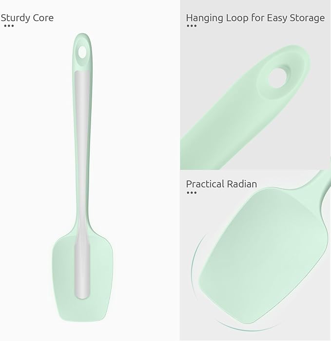 Heat Resistant Silicone Spoon Spatula: U-Taste 600ºF High Heat Flexible 11.38in - Image 6