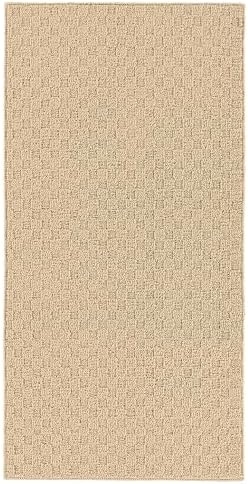 Garland Rug Town Square Beige Tan 2' x 5' Non Slip Area Rug for Livin...