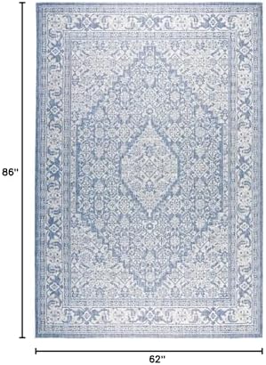 Nicole Miller New York Patio Country Dahlia Transitional Medallion Indoor/Out...