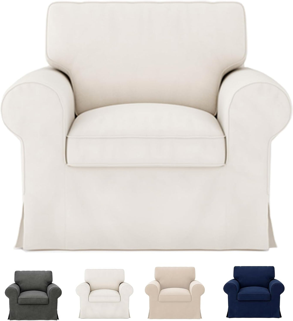 Ektorp Sofa Cover for IKEA Ektorp Armchair, Polyester Slipcover Set with 1 Fr...