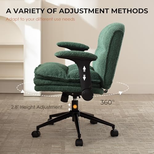 Dowinx Criss Cross Chair with Adjustable Flip-up Arms and Wheels, Comfort Erg...