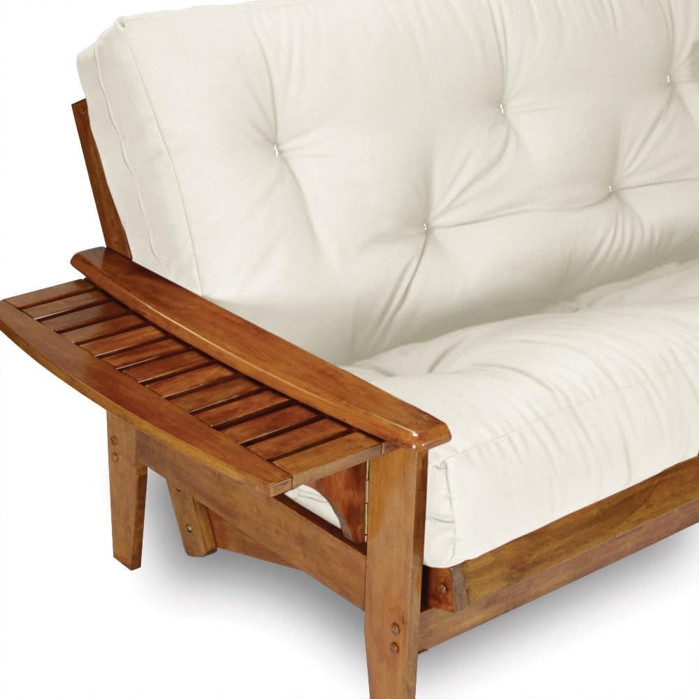 Eastridge Futon Set - Queen Size Frame with 8" Mattress Included, Twill ...