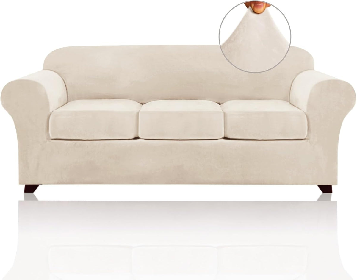velvet couch covers for sofa soft 4 pieces, main product view