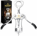 Wine Opener, Heavy-Duty Zinc Alloy Wing Corkscrew Manual Wine Bottle Opener by Unknown
