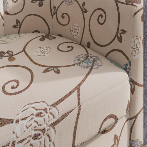 BELLEZE Living Room Chair, Linen Round Accent Barrel Chair, Club Tub Sofa Cha...