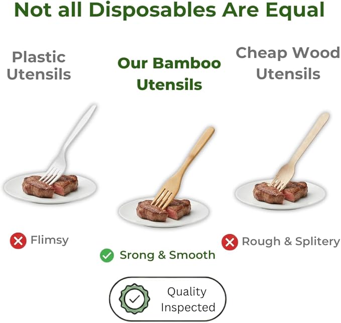 Pre Rolled Napkin and Bamboo Cutlery Set - Image 6