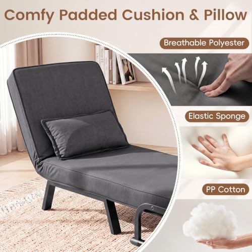 KOMFOTT Convertible Sleeper Chair Bed, 3-in-1 Folding Sofa Bed