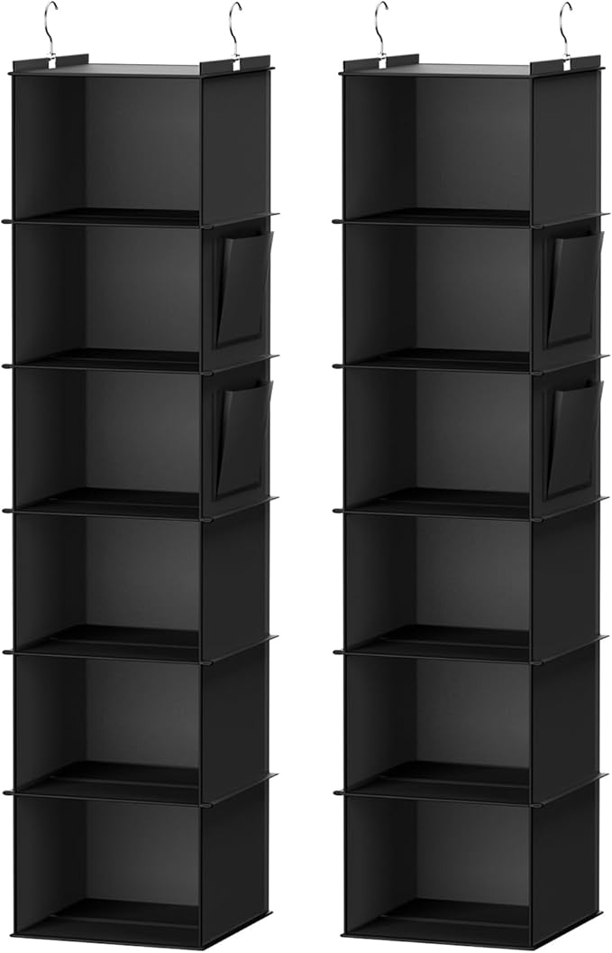 YOUDENOVA Hanging Closet Organizer, 6-Shelf Closet Hanging Storage Shelves by YOUDENOVA