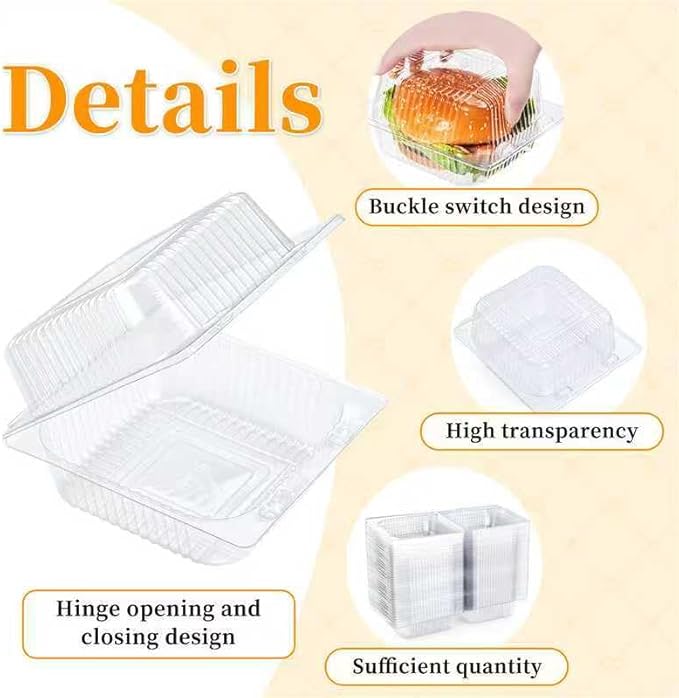 Evnlo 100 Count Clear Plastic Containers - Image 4