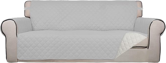 PureFit Reversible Quilted Sofa Cover, Water Resistant Slipcover Furniture by PureFit