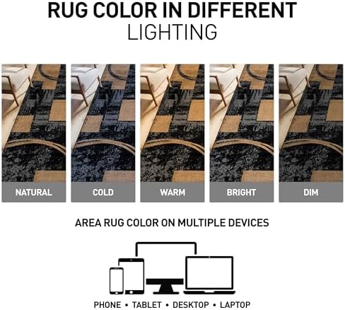 Rugshop Circle Design Contemporary Fade-Resistant Area Rug Jute 5'3"...