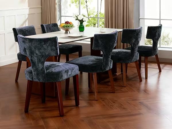 Soft Padded Dining Chairs Set of 4, Modern Farmhouse Upholstered Chairs with ...