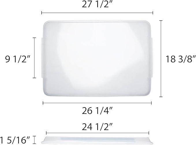 TrueCraftware- Full Size Polypropylene Sheet Pan Cover Clear Color Set of 2- - Image 5