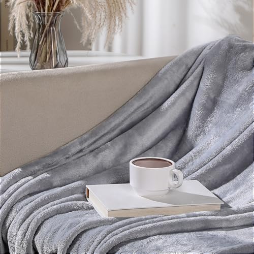 VitalCozy 3 Pack Fleece Throw Blanket, Vivid Color, 60" X 80"