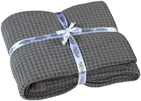 HILLFAIR 100% Combed Cotton Blanket– Queen Size Bed Blanket– Warm Soft All Se...