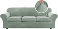 H.VERSAILTEX High Stretch Sofa Slipcover 4 Piece Cover Velvet Furniture by HVERSAILTEX
