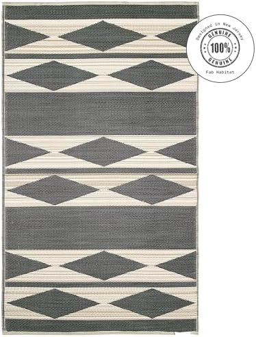 Fab Habitat Outdoor Rug - Waterproof, Fade Resistant, Crease-Free - Premium R...