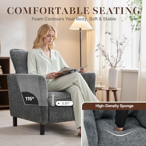 Accent Chair, Upholstered Armchair for Living Room
