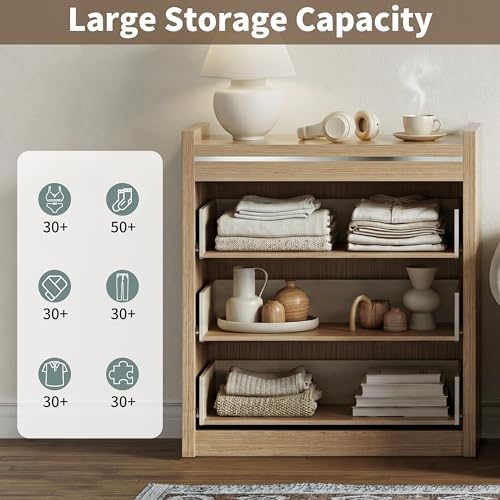 Gyfimoie 3 Drawer Dresser for Bedroom, 30.31" Tall Modern Chest of Drawe...