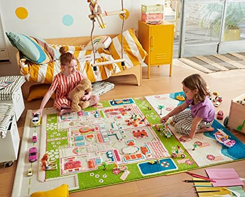 IVI 3D Play Carpet 71 x 52.5 Inch Educational Beach House Soft and Cozy Floor...