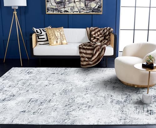 SAFAVIEH Amelia Area Rug 9'x12', Modern Grey & Ivory ALA705G