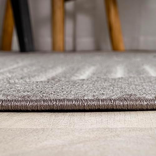 JONATHAN Y Nordby High-Low Arch Striped Gray/Cream Indoor/Outdoor Area Rug, 8...