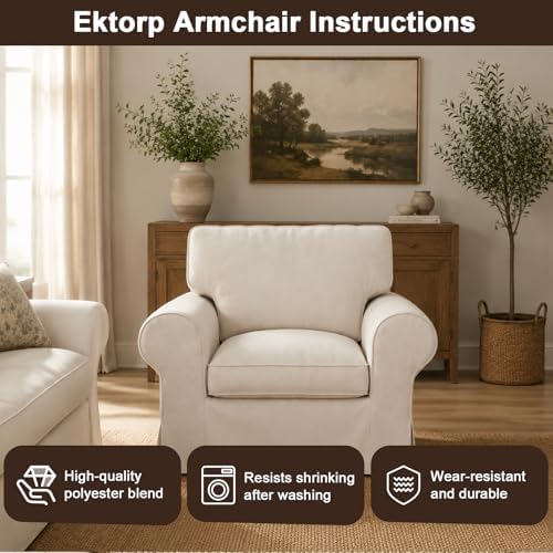 Ektorp Armchair Cover for The IKEA Ektorp Chair Slipcover Replacement,Couch C...