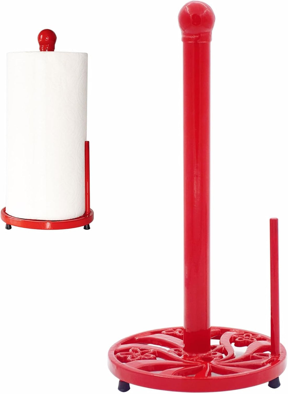 Red Cast Iron Paper Towel Holder
