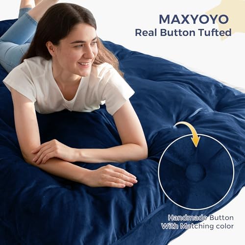 MAXYOYO 6" Futon Mattress Full Size, Tufted Futon Bed (Frame Not Included)