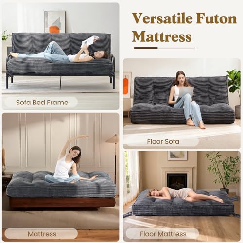 10" Futon Mattress Full Size, Ultra Thick Futons Sofa Couch Bed Sleeper ...
