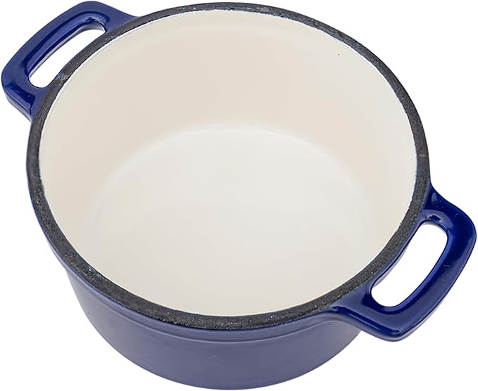 Flavehc Mini Cocotte 16 oz Mini Dutch Oven 0.5 qt. Cast Iron Garlic Roaster - Image 5