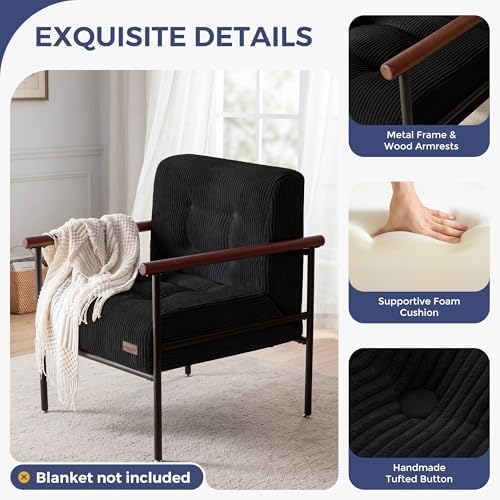 MAXYOYO Accent Chair, Modern Living Room Chair with Metal Frame