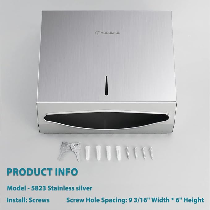 Paper Towel Dispenser Wall Mount: Large Capacity Commercial Paper Towel Holder - Image 2