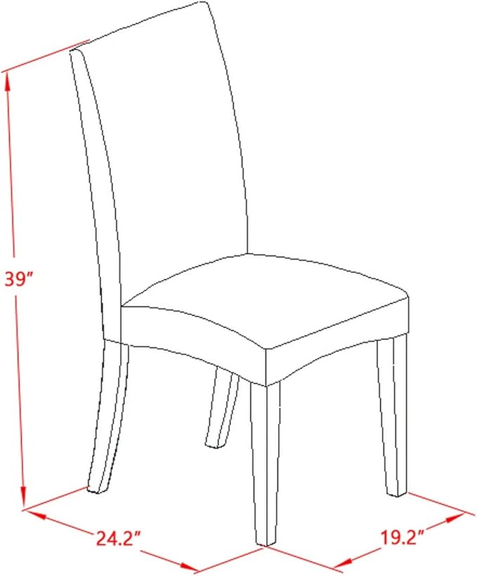 East West Furniture ANDR3-CAP-03 3 Piece Dining Room Table Set Contains a Rou...