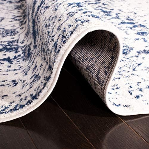 SAFAVIEH Madison Area Rug 8x10, Large Cream & Navy MAD603D