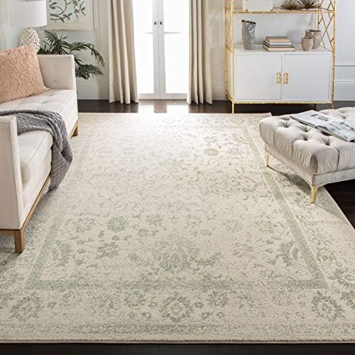 SAFAVIEH Area Rug 8x10 - Adirondack Collection - Large - Ivory & Sage, Di...