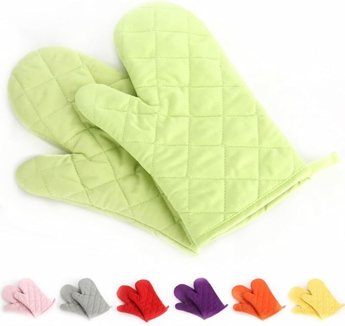 Oven Mitts, Premium Heat Resistant Kitchen Gloves Cotton & Polyester Quilted - Image 3