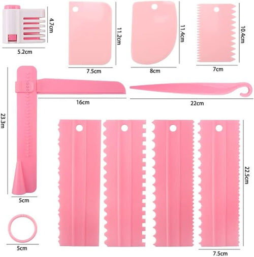 11 Pcs Cake Scraper Set Cake Edge Scraper Cutters - Image 2