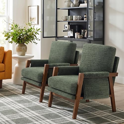 RNKSFX Green Accent Chair for Bedroom & Living Room, Mid Century Modern A...